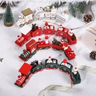 Рождественский деревянный поезд, украшения для дома, 2021 рождественские подарки, новый год 2022