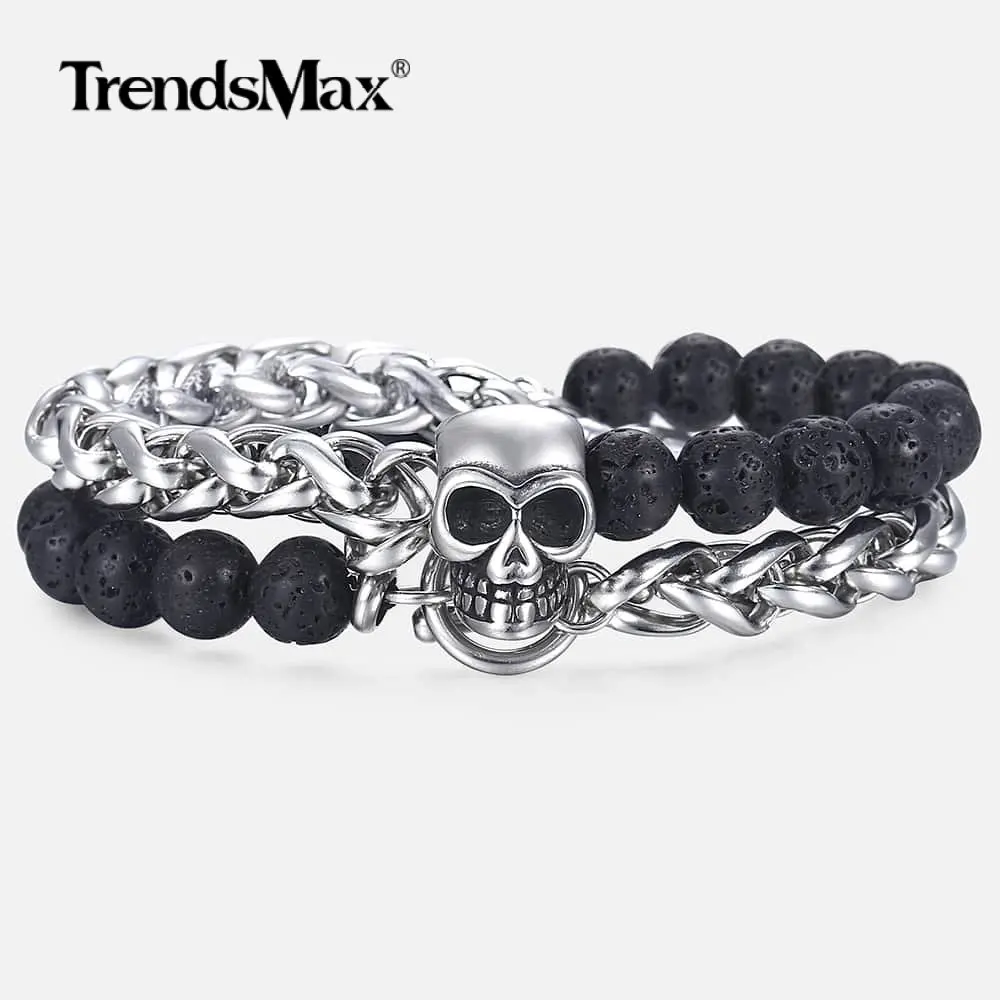 Браслет из нержавеющей стали 8 мм Lapis Lazuli Tiger Eye мужской браслет с бусинами для