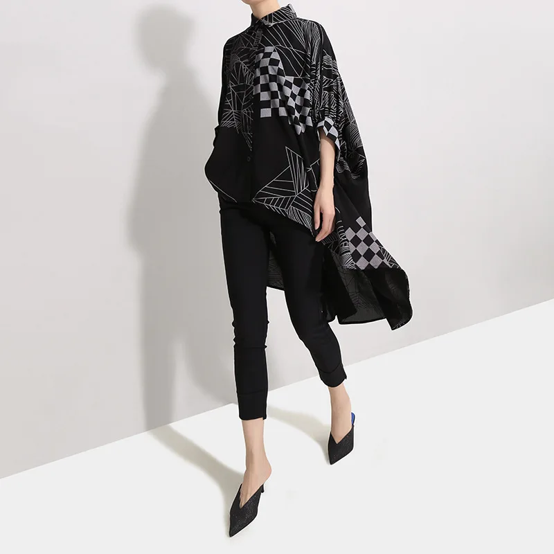 

Асимметричное летнее платье, женские топы с рукавом «летучая мышь», свободные женские блузки, повседневные рубашки, женские блузы TA4939