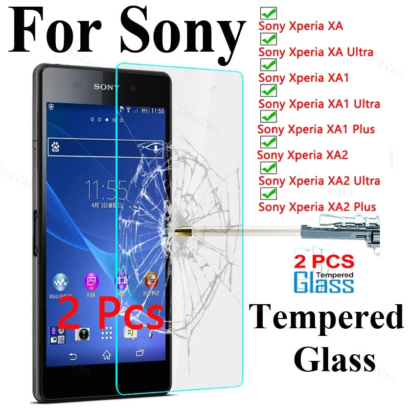 2 шт. Защитное стекло для телефона Sony Xperia XA2 Plus Ultra 9H закаленное переднее XA1 XA HD