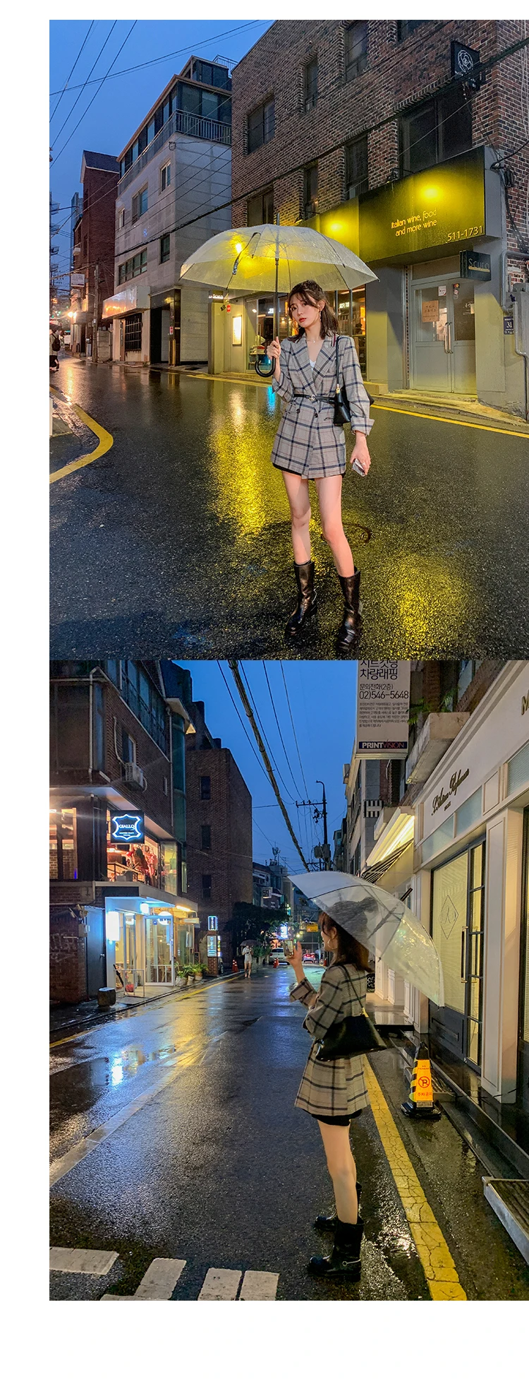Women Winter Autumn Plaid Suit Jacket Female Coat Fashion Clothing Slim Blazer