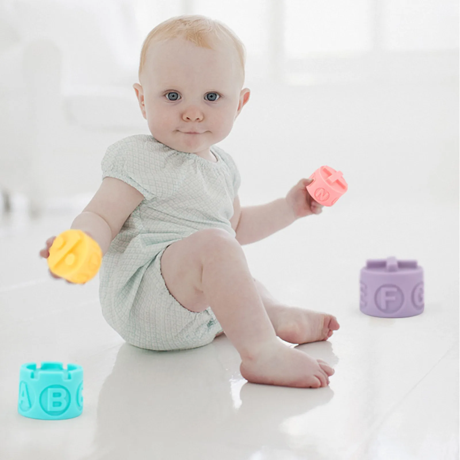 

Children Toy Soft Plastic Building Blocks Embossed Wooden Block Soft Building Blocks Jenga-toys Free Shipping Educational Toys