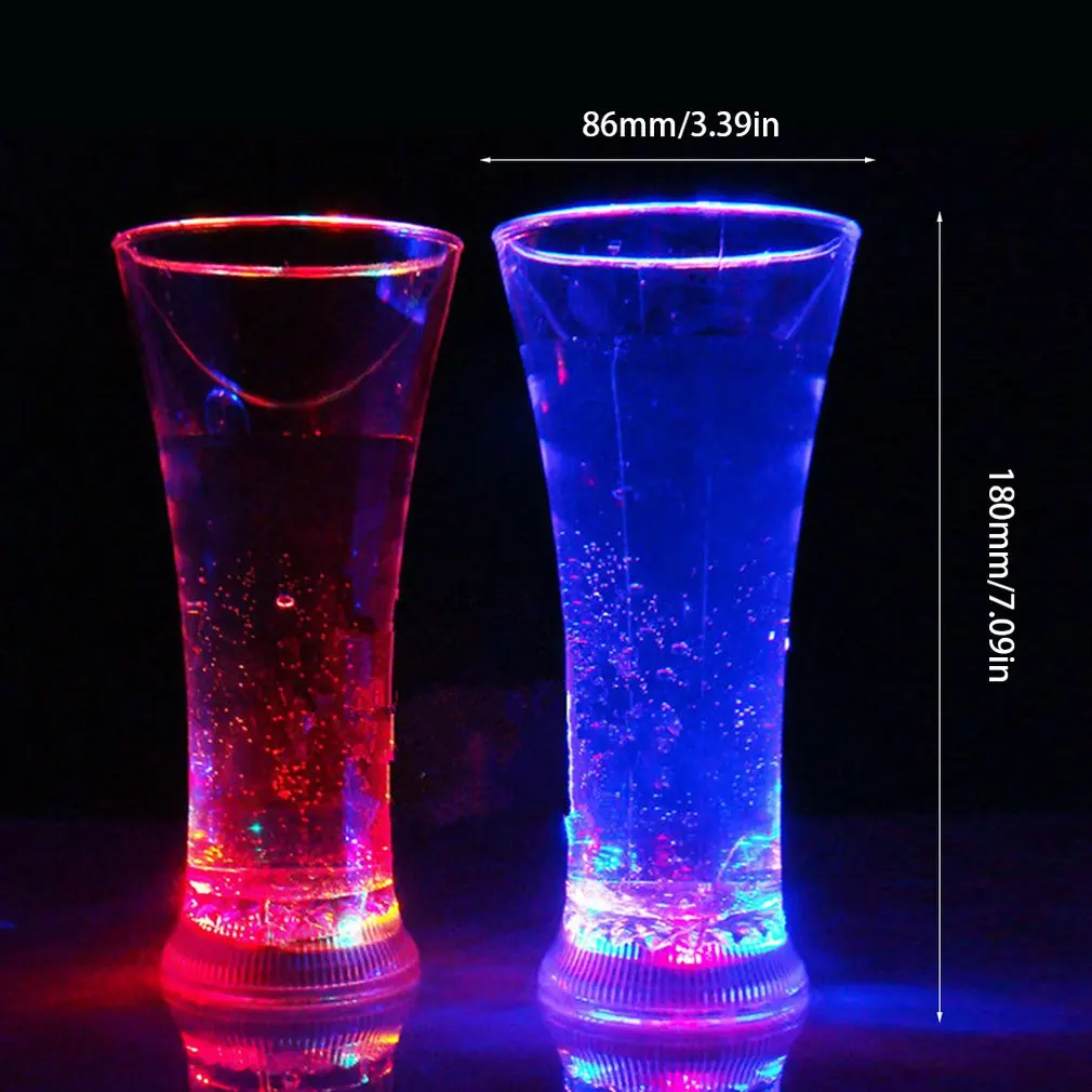 

Colorful LED Glowing Cup Flash Water Induction Light Cup Drinking Wine Glasses