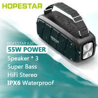 hopestar a20 powerful bass 55w bluetooth speaker portable column big power subwoofer superbass system music center for computer