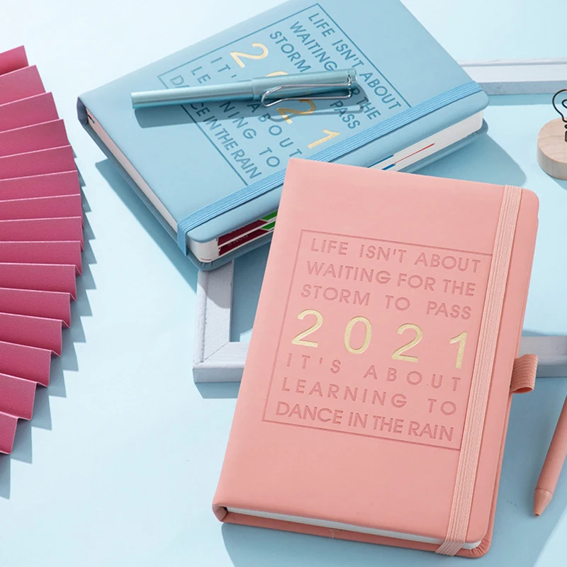

2021 Planner Agenda Daily Weekly Monthly Planner Student Planner 2021 Calendar Leather Cover ND998