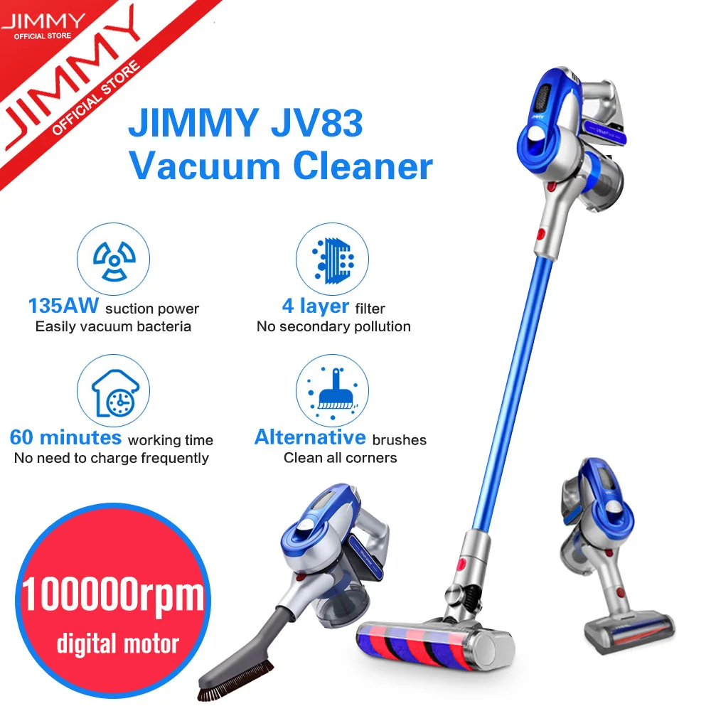 2019 JIMMY JV83 пылесос цифровой мотор беспроводной ручной 20000Pa для дома|Пылесосы| |