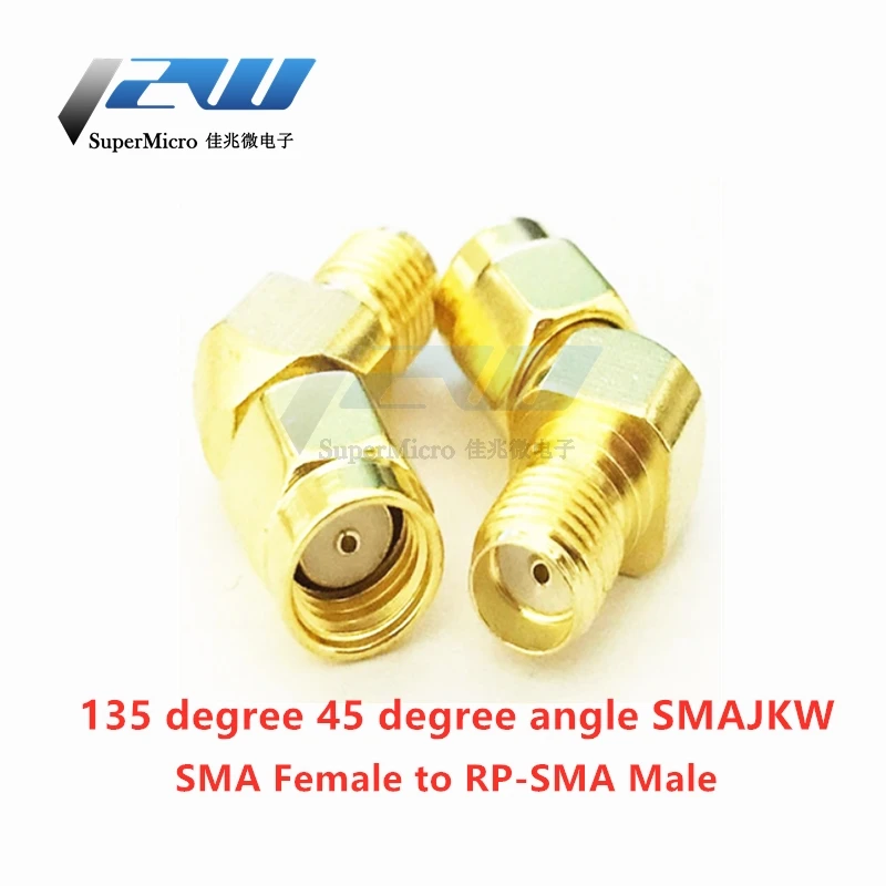 WIFI передача карт FPV SMA RPSMA штекер гнездовой угловой адаптер 45 135 градусов косый