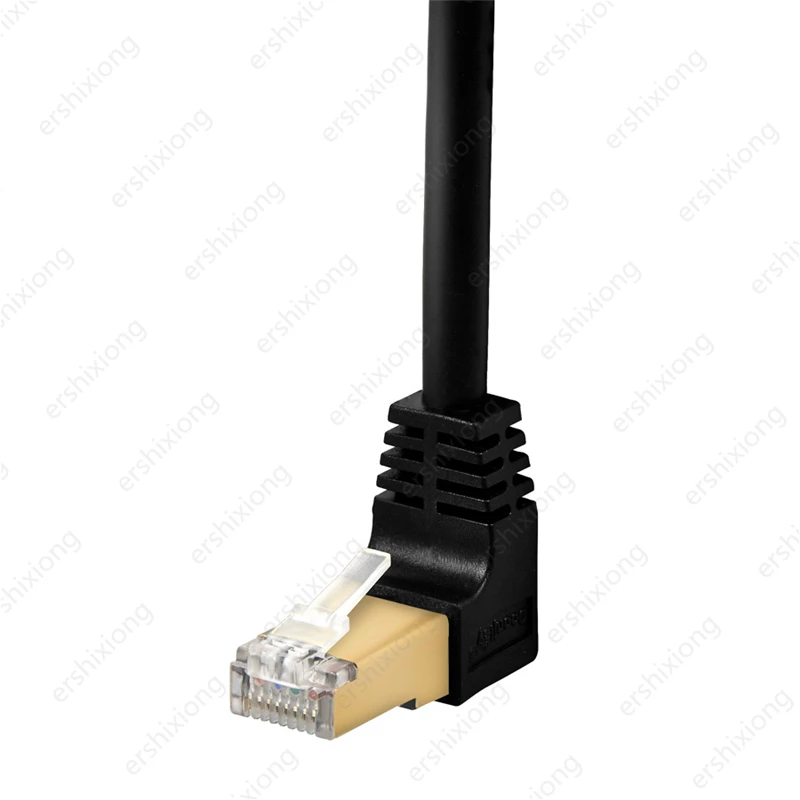 Ethernet соединительный кабель CAT7 прямоугольный вниз RJ45 высокоскоростной сетевой Cor