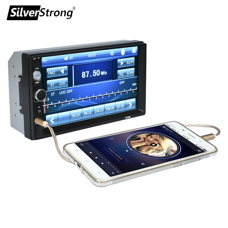 SilverStrong 2din автомобильный Радио Автомагнитола MP5 MP3 carplay емкостной экран полный