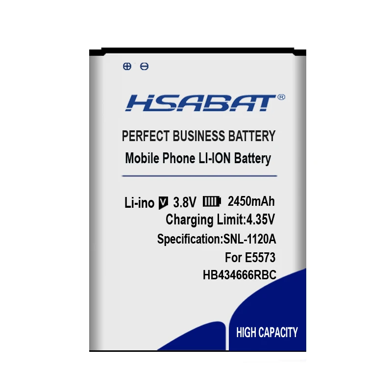 HSABAT HB434666RBC 2450 мА/ч, Батарея для huawei E5573 E5573S E5573S-32 E5573S-320 E5573S-606 E5573S-806