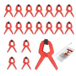 Набор пружинных зажимов для деревообработки, набор 2-дюймовых А-образных пластиковых зажимов для дерева, нейлоновых мини-зажимов для фоторамки, инструменты сделай сам в коробке, 20 шт.