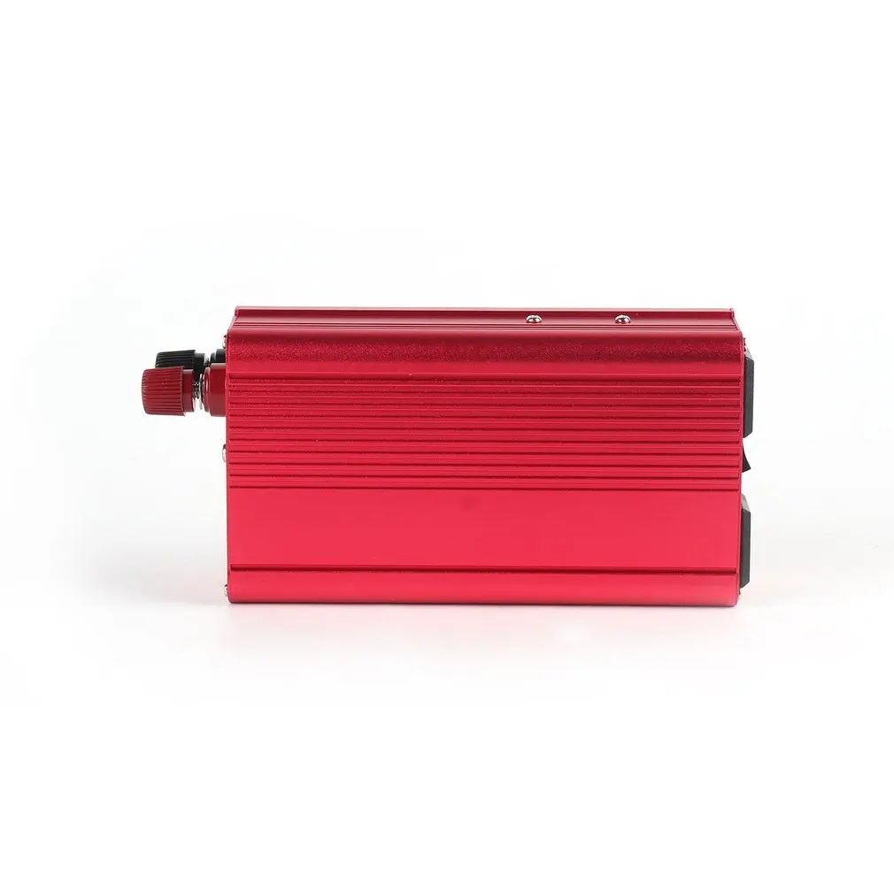 

DC 12V To AC 240V Power Converter Red Dual USB Ports Car Voltage Converter Aluminum Alloy Case Car Charger With Clip hot sale