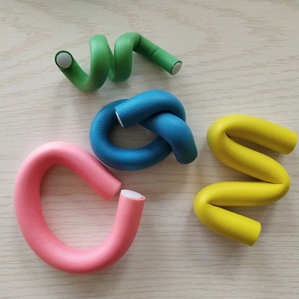 

10PCS/SET Soft Hair Curler Roller Curl Hair Bendy Rollers DIY Magic Hair Curlers Tool Styling Rollers Pearl Cotton Hair Curling