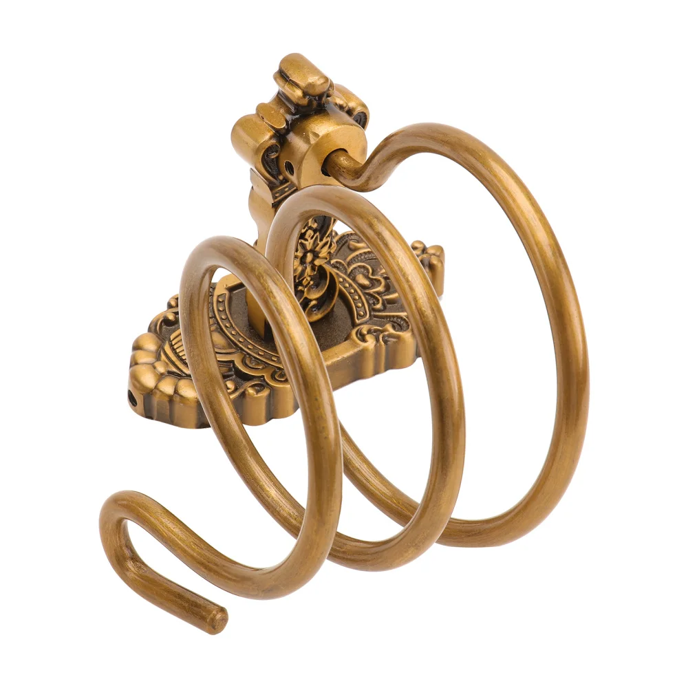 

1Pc Space Aluminum Hair Dryer Holder European Style Hair Dryer Rack (Golden)