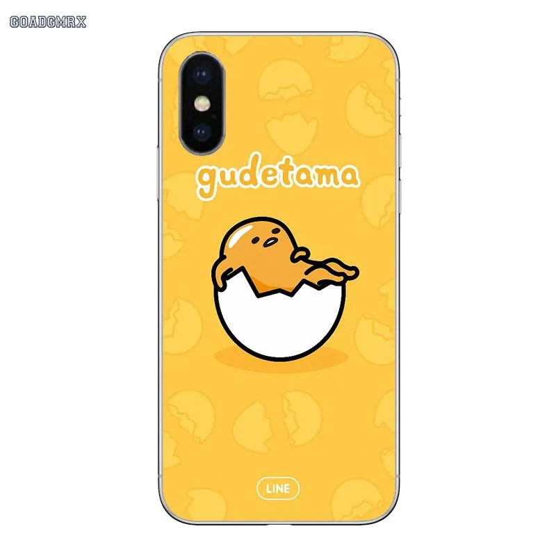 For iPhone 11 X XR XS Pro MAX 4 4S 5 5S SE 5C 6 6S 7 8 Plus Cute Cartoon Gudetama Soft Shell Transparent Cases Covers | Мобильные