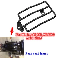 black motorcycle rear solo seat luggage rack support shelf for harley sportster iron xl 883 1200 2004 2019 2018 2017 2016