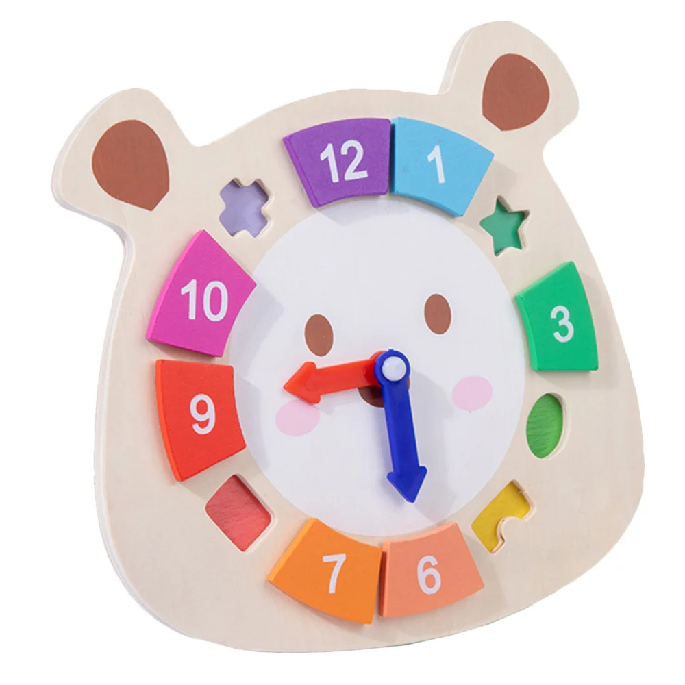 

1pc Wooden Number Clock Teaching Tool Educational Cognitive