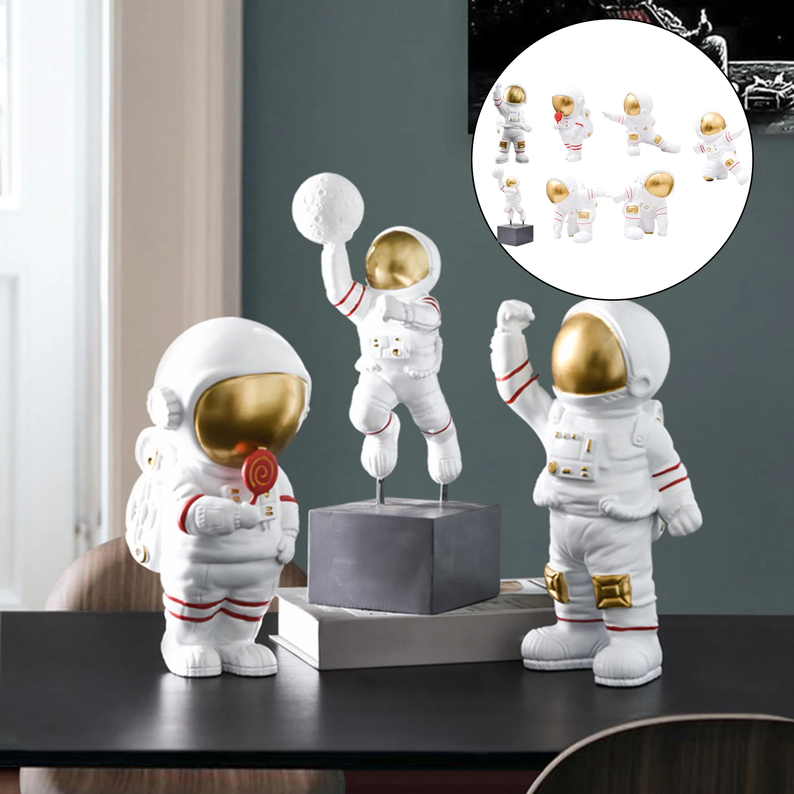 

Modern Spaceman Statue Figurine Bar Hotel Bedroom Decor Ornament Toys Gifts