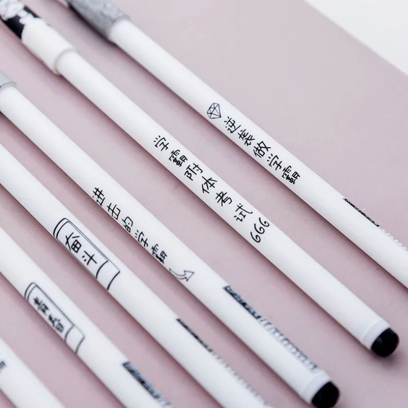

30 Pcs Neutral Pen Cartoon Funny Text Gel Pen Student Personality Black Office Supplies Signature Pen Wholesale