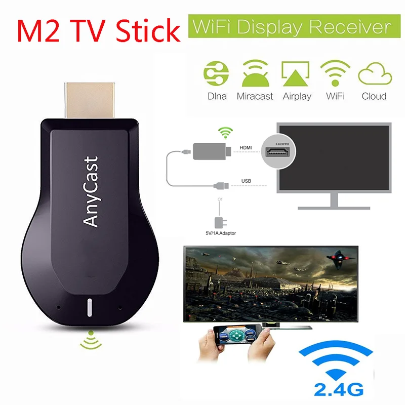 

M2 Plus Tv Stick For AnyCast Original 1080P Wireless WiFi Display TV Dongle Receiver TV Stick for DLNA Miracast for Airplay