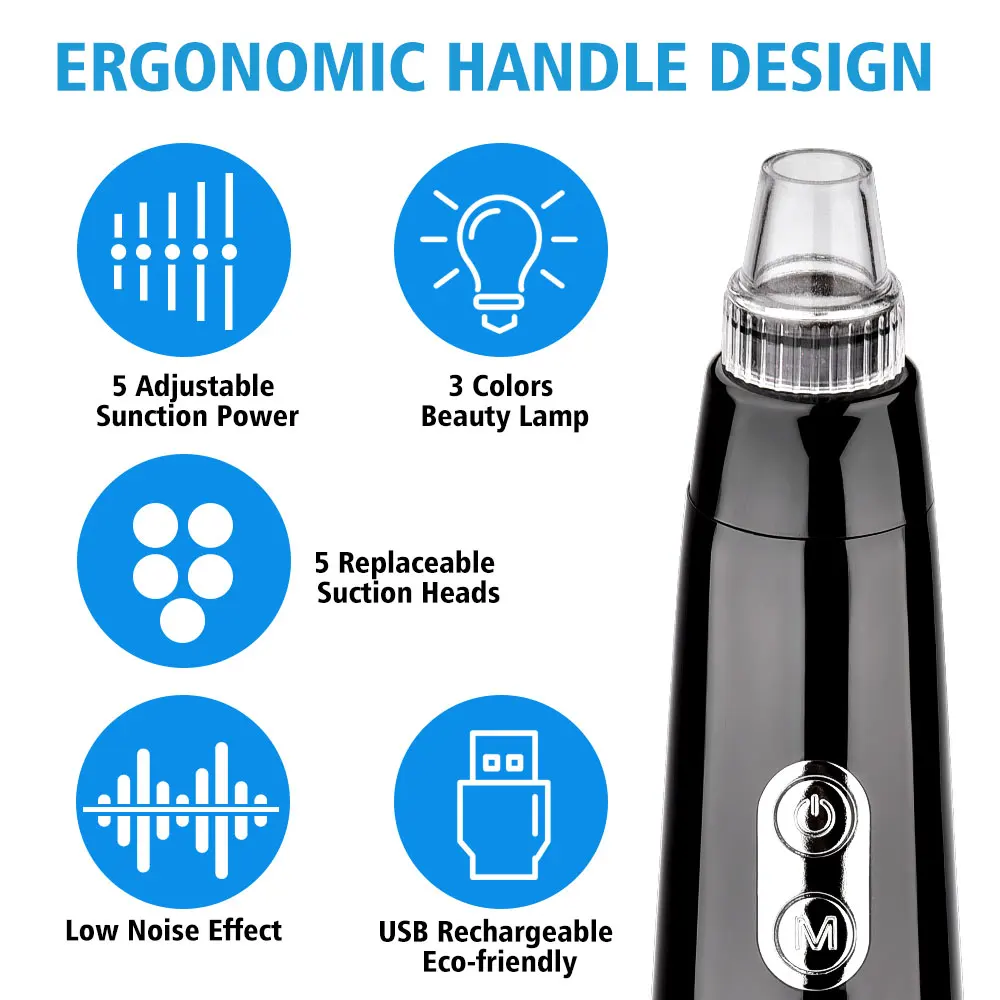 Вакуумный очиститель для лица светильник устройство удаления черных точек