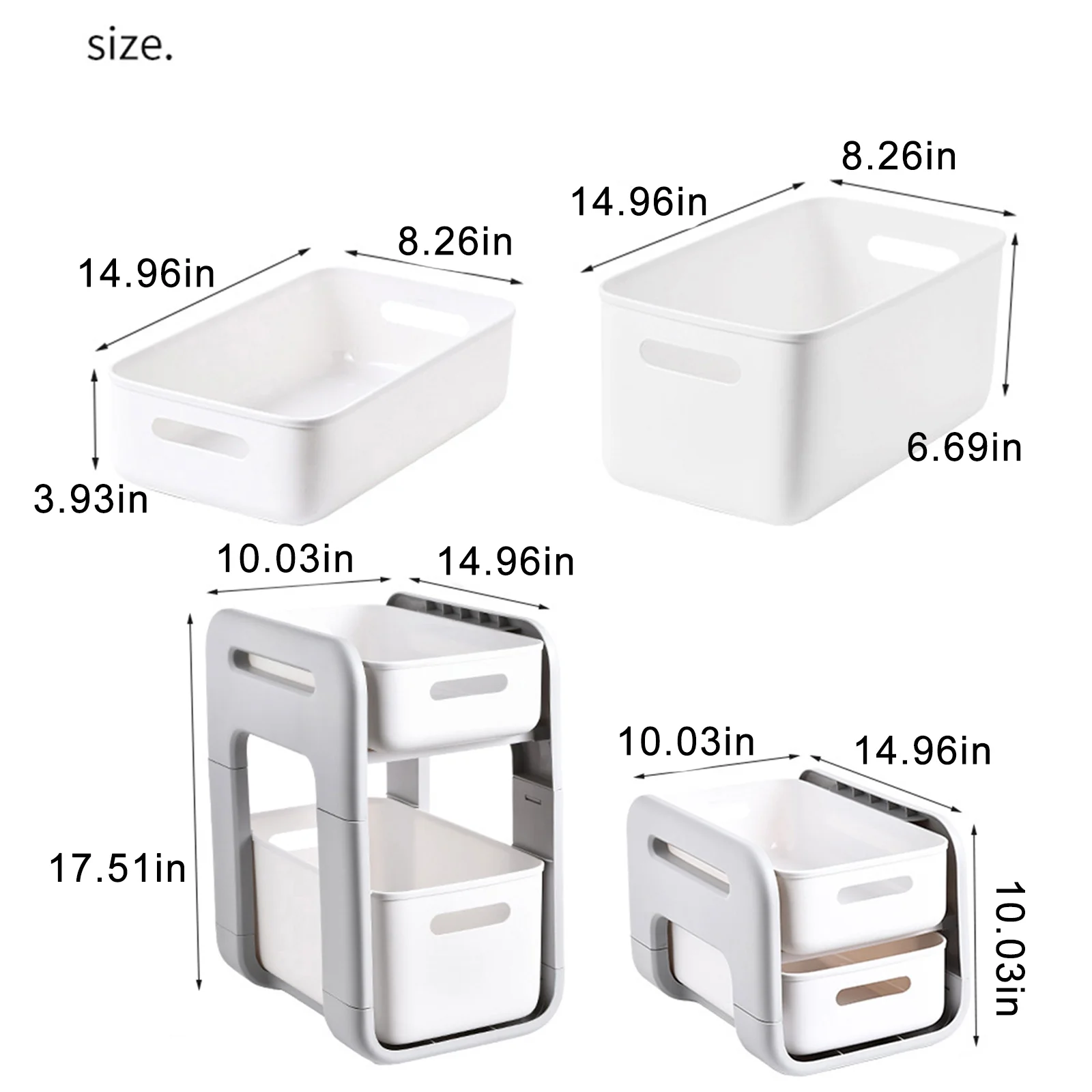 

2 Tiers Kitchen Storage Shelf Cabinet Narrow Gap Under Sink Organizer Box Convenient Bathroom Organizer Stand Makeup Spices Rack