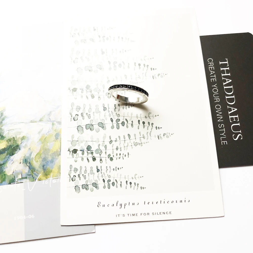 Однорядное черное кольцо модные ювелирные украшения для женщин в европейском