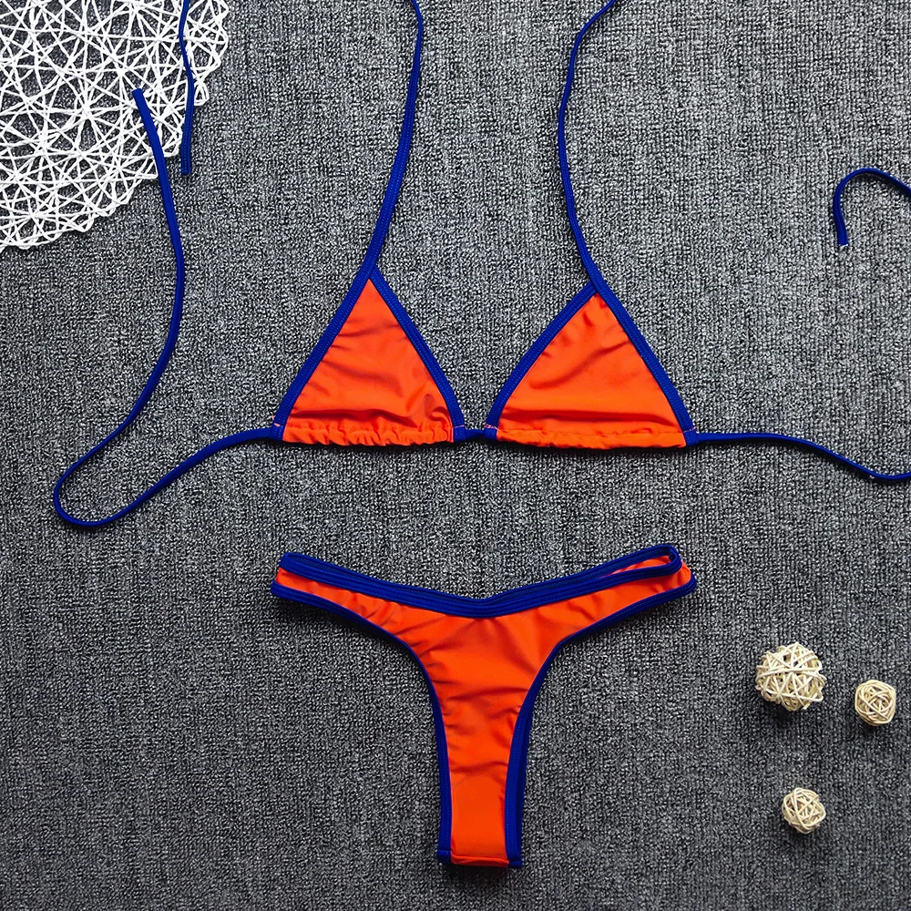 

New swimsuit Bikini Sexy three point type contrast color sexy short sleeve Bikini Women Swimwear Sexy Swim Swimsuit