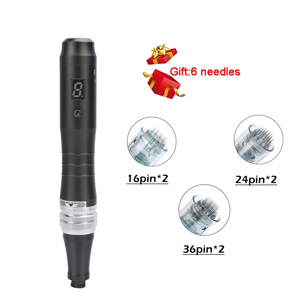 Новый Беспроводной цифровой Дисплей 6 уровней Dr ручка Ultima M8 Microneedling пера