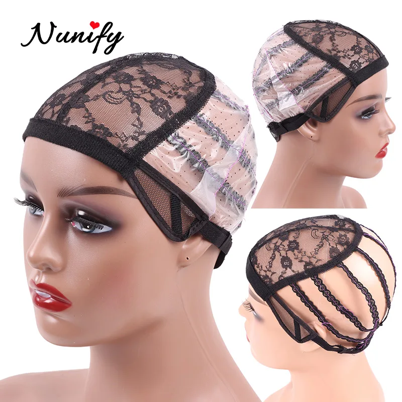 Nunify Dissolve Paper Easy Use Wig Cap For Making Wigs, Black S M L Size Wig Making Tools 5Pcs/Lot Wholesale Hairnets Weave Cap