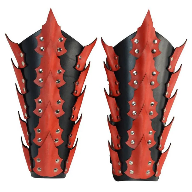 Фэнтезийный защитный нарукавник армированный кожаная шкала Костюм викинга