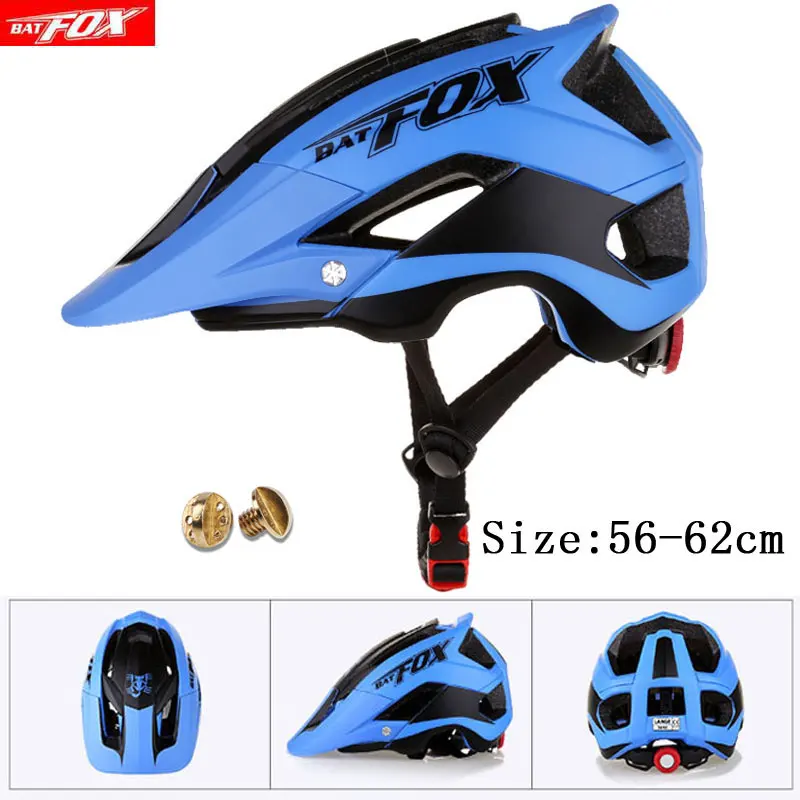 659-blue BATFOX, велосипедный шлем для мужчин и женщин, дорожный горный MTB шлем, ультралегкий цельный велосипедный шлем Casco Ciclismo - Цвет: 659-blue