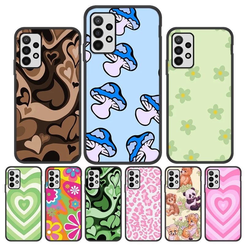 For Samsung A51 Case Love Heart Case Galaxy A52 A32 A21S A22 Phone Capa A31 S21 Plus S22 Ultra Plus FE A52S A33 A03 Cover