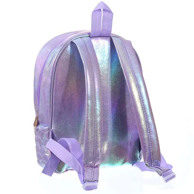 

Fashion School Bags Holographic Fish Tail Backpack Daypack Bookbag for Teenage Girls
