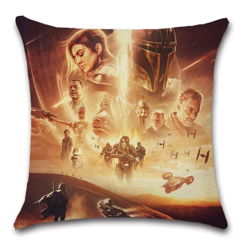 Симпатичная наволочка из полиэстера и льна с принтом для детского ТВ-шоу