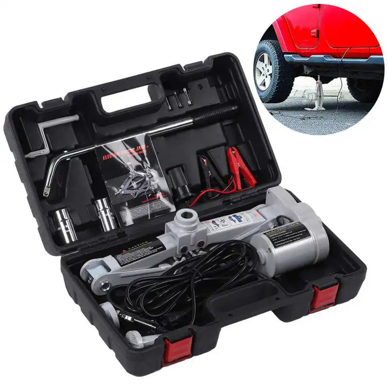 Подъемный кран Электрический автомобильный домкрат с шиновым ключом 3 тонны 12 В 42