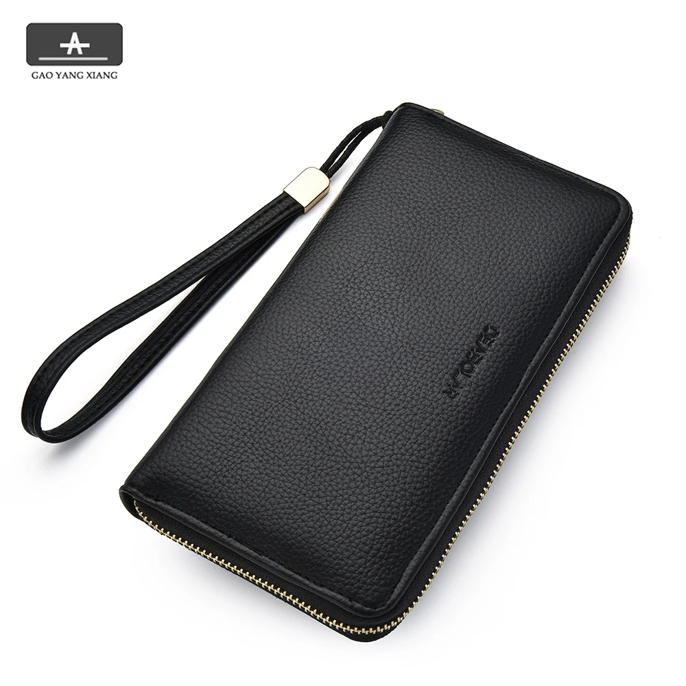 

Slim Wallet Men Long Style PU Leather Business Card Holder Fashion Male Purses Credit Cartera Porte Monnaie Homme Money Clips