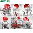 Набор для рисования по номерам, для женщин, картина AZQSD