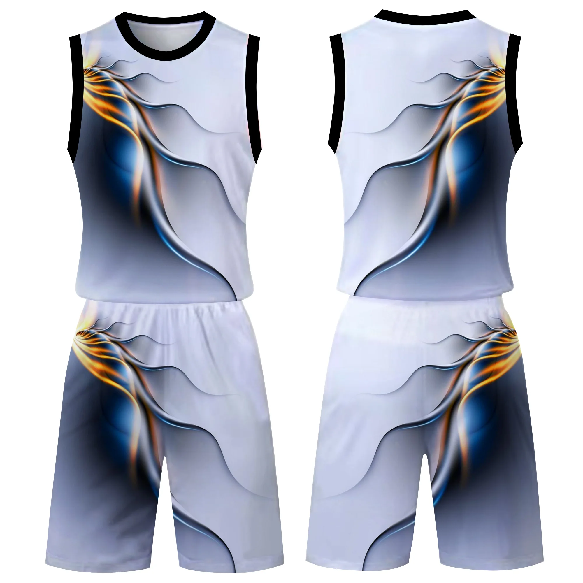 

Children's Basketball Uniform Summer Girl Boy Sleeveless Vest + Shorts 2-piece Set Fashion Kids Sweatshirt Set 3d Letter T-shirt