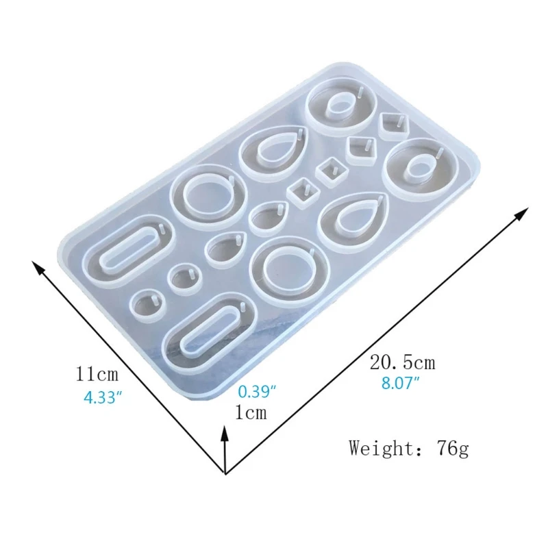 

2SS308014Crystal Epoxy Resin Mold Earrings Pendant Casting Silicone Mould DIY Crafts Handmade Decorative Jewelry Making Tools
