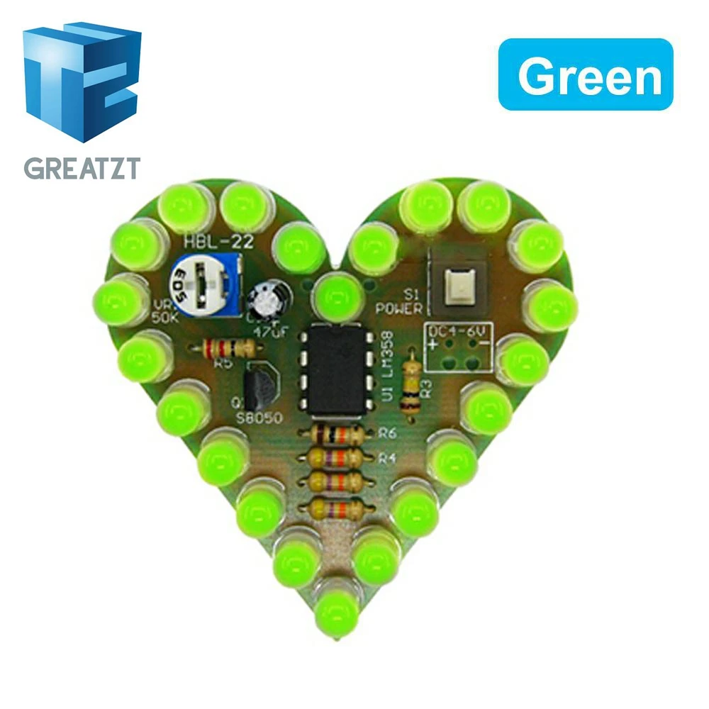 Набор для творчества в форме сердца набор дыхательных ламп 4-6 В постоянного тока