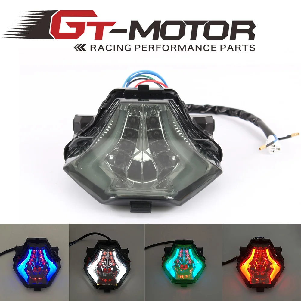 GT Motor встроенный красный синий зеленый задний фонарь для мотоцикла дымчатый YAMAHA R3
