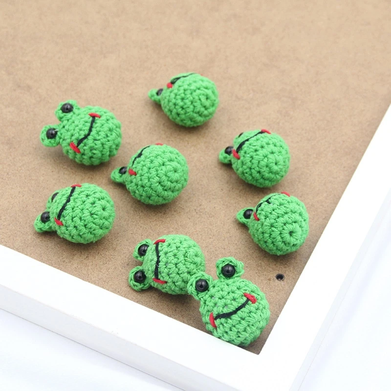 

5 Pcs/Pack Handmade Crochet Woolen Animal DIY Pacifier Clip Chain Accessories Cartoon Cute Head Baby Teething Soother Toys DXAD