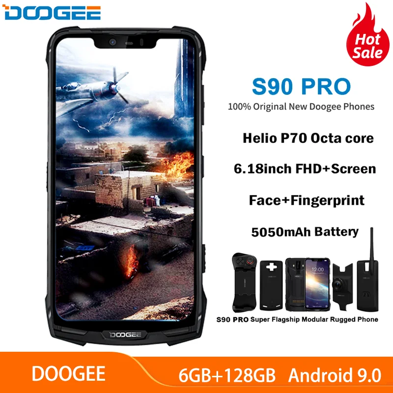 IP68 DOOGEE S90 Pro Octa Core 6 ГБ 128 модульный прочный мобильный телефон на процессоре Helio P70 18