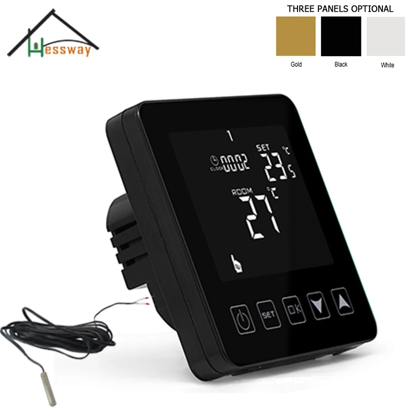 Цифровой термостат для электрического пола 16 А двойной датчик NTC ЕС|Приборы