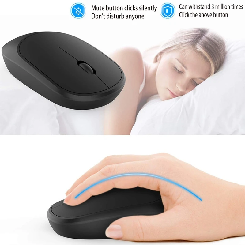 Wireless Mouse Simple Silent Optical 1600dpi Ergonomic Design Gift Computer Accessory 2.4 G Rechargeable | Компьютеры и офис