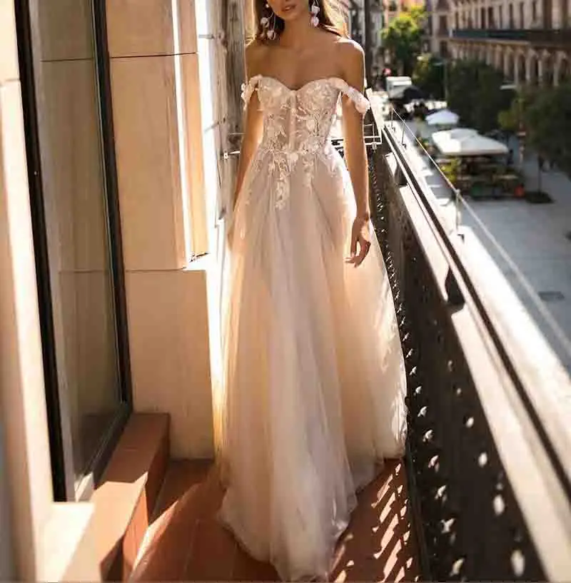 Женское вечернее платье SSYFashion романтичное кружевное с цветочным принтом длинное