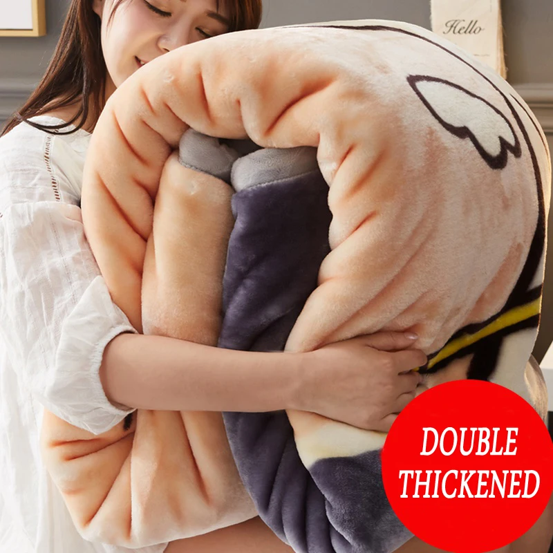 Economici 2.5-4.5KG Raschel Blanket Throw Quilt Thicken Winter Fleece Blanket Sheets Anime Blankets For Beds Custom Blanket Cubre Camas