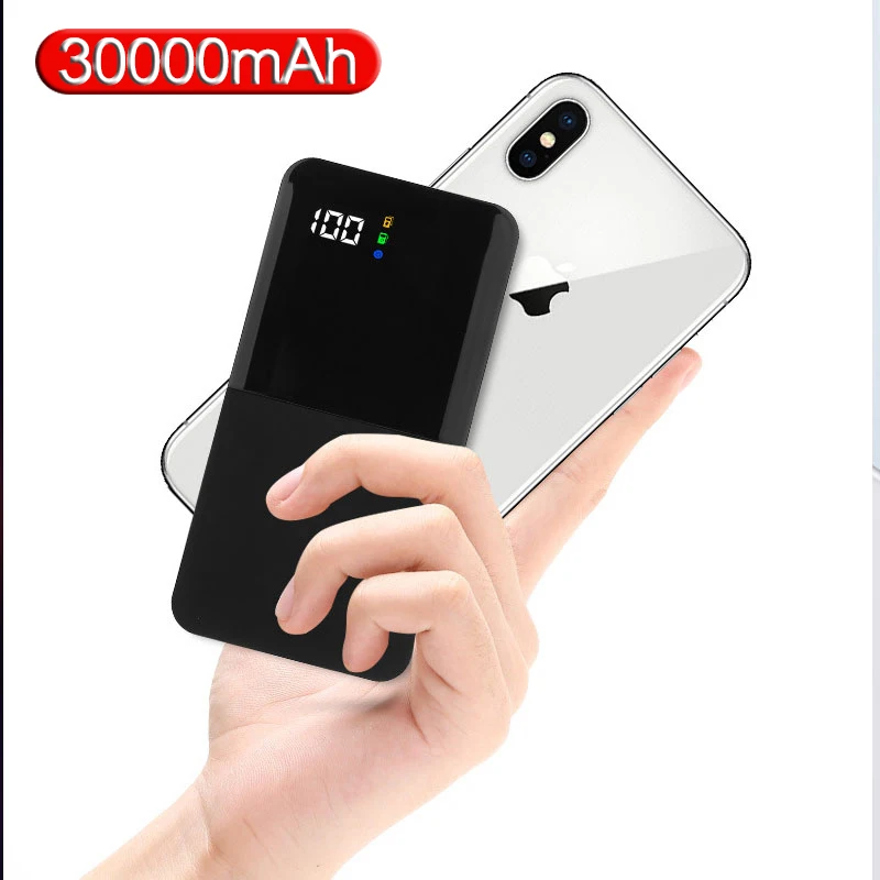 3000 мАч Внешний аккумулятор большой емкости портативное зарядное устройство с