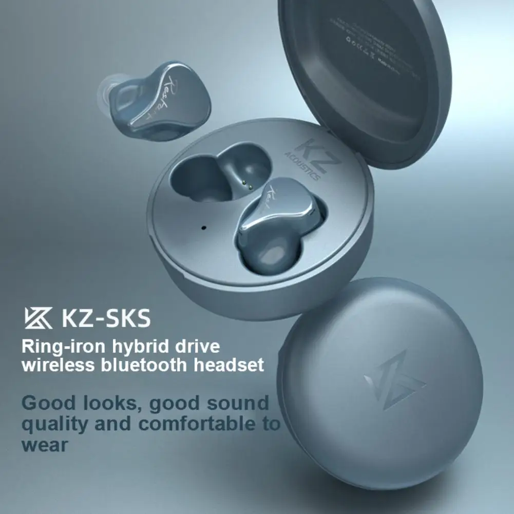 

New KZ SKS TWS Bluetooth-compatible Earphones Wireless Headphones Game Earbuds Touch Control Noise Cancelling Hifi Sport Headset
